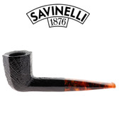 Savinelli - Ottagono Tre Black Sandblast - 438 - 6mm Filter Pipe - 430/600