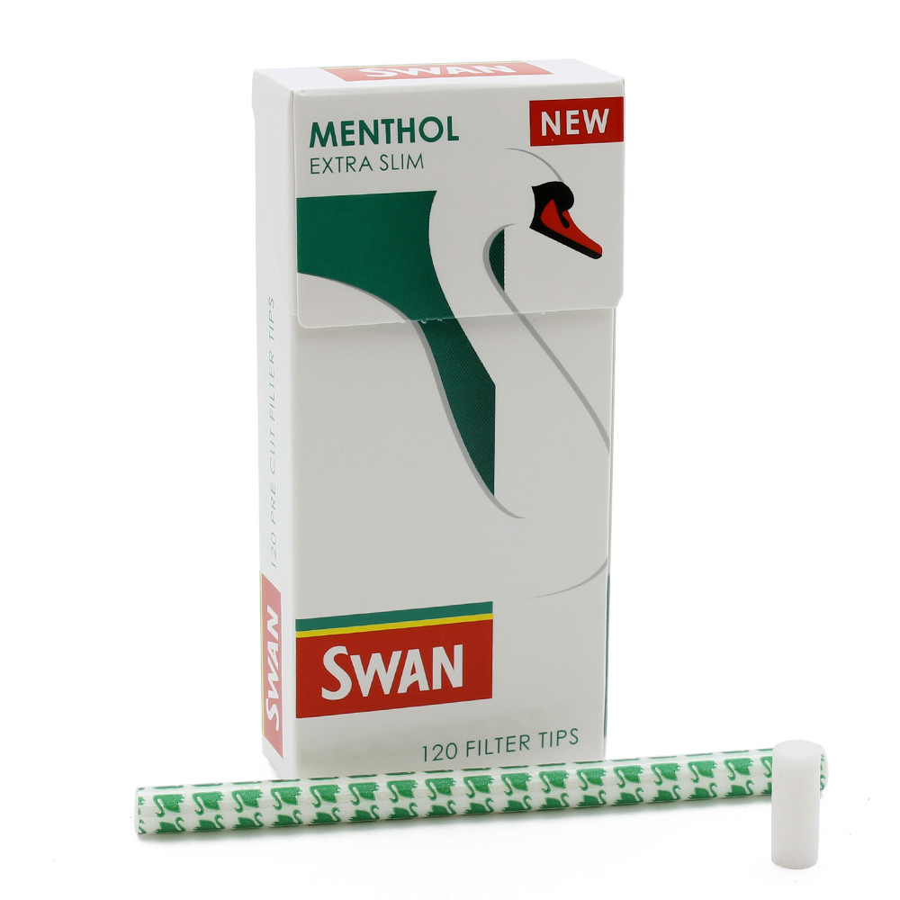 SWAN Menthol extra slim filter tips, 6mm diameter, 1 display (20 bags