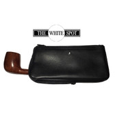Alfred Dunhill - White Spot - Black  1 Pipe Combination Pouch (PA2004)