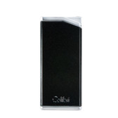 Colibri Delta Metallic Black & Chrome Soft Flame Lighter