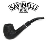 Savinelli - Otello - Rusticated  - 670 - Bent Billiard -  6mm Filter
