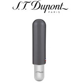 St. Dupont Cigar Case - Metal & Leather - For a Single Cigar - Grey
