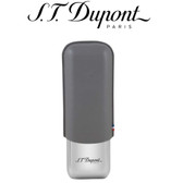 ST Dupont Double Cigar Case - Metal & Leather - for 2 Cigars - Grey 