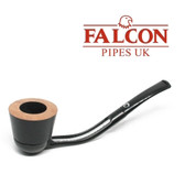 Falcon - Limited Edition Ebony  Bent Pipe  with 2 x Bowls