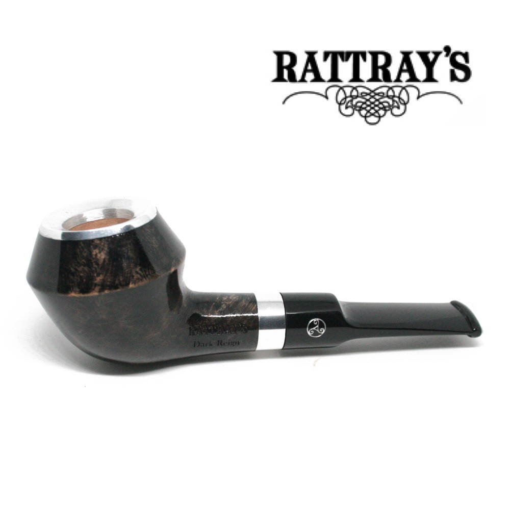 Rattray's Pfeife Dark Reign Grey 124 anthrazit Pipe Bent Classic 9mm Filter 