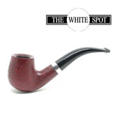 Alfred Dunhill - Ruby Bark - 4 102 - Group 4 - Bent - White Spot - Silver Band