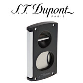 S.T. Dupont - Double Blade S & V Cigar Cutter - Black & Chrome