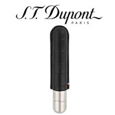 ST Dupont Dandy Single Cigar Case - Metal & Leather - Croc Effect Black