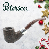 Peterson - Christmas Pipe 2019  - 01 Sandblast Sterling Silver Mount Pipe