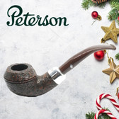 Peterson - Christmas Pipe 2019  - 999 Sandblast Sterling Silver Mount  Pipe