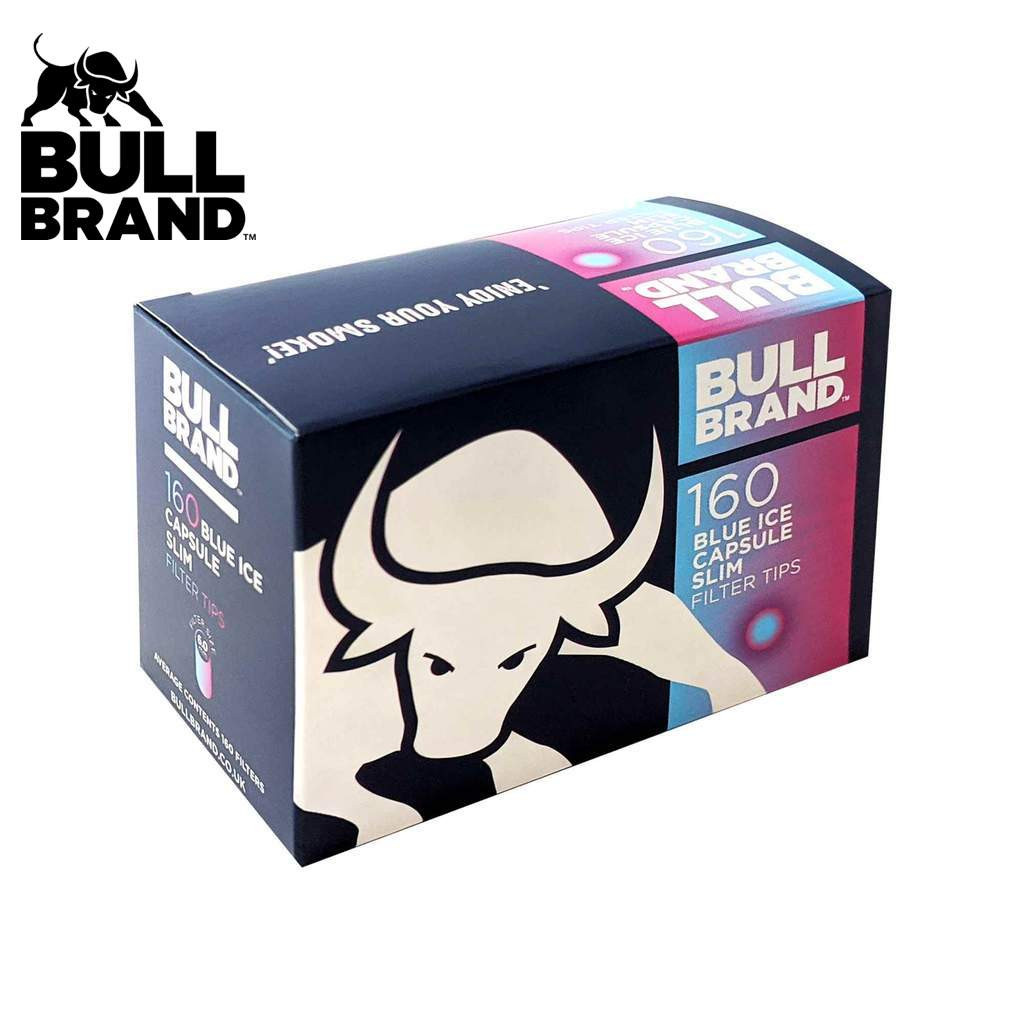 NEW Bull Brand Blue Ice Berry Slim Filter Tips 250 per BAG Bullbrand Resealable 