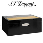 ST Dupont Cohiba Collection - 50 Cigar Humidor - Okoume Wood Black & Yellow Lacquer