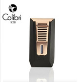 Colibri - Slide - Double Jet Lighter With Cigar Punch - Black & Rose