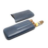 Artamis - Navy Leather Cigar Case (3 x Corona)