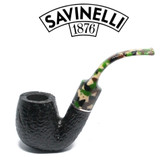 Savinelli - Camouflage Rusticated Black - 614 Pipe - 9mm Filter