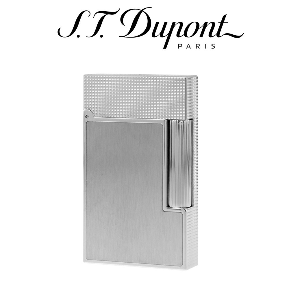 S.T. Dupont Ligne 2 Lighter - Head Brushed Platinum Tobaccos