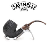 Savinelli - Morellina - Rustic Black - 614 - 9mm Filter Pipe