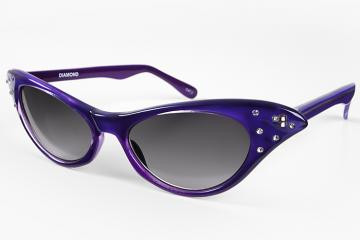 **Trash Monkey Diamond Blue Retro Sunglasses