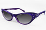 **Trash Monkey Diamond Blue Retro Sunglasses