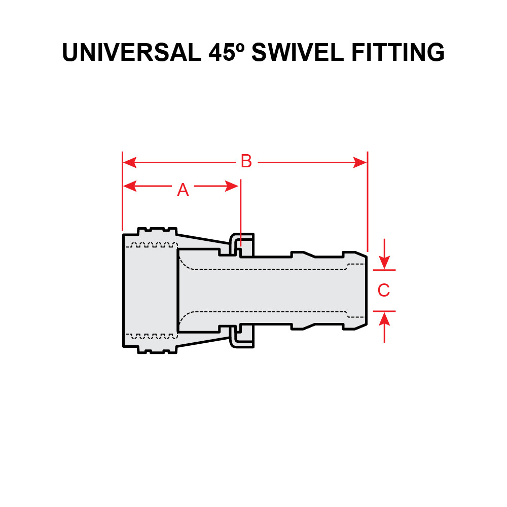 479704B UNIVERSAL 45 DEGREE SWIVEL FITTING Univair Aircraft Corporation