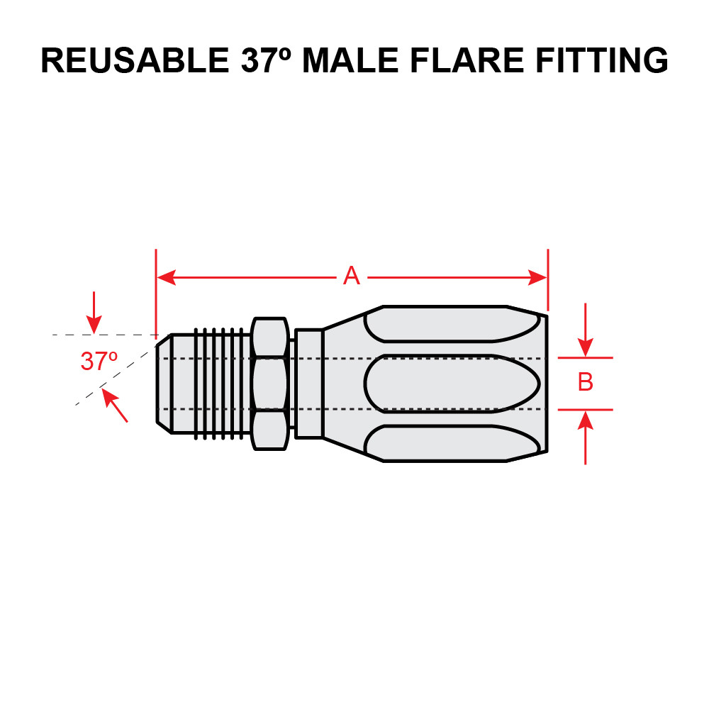 44144S 37 DEGREE MALE FLARE FITTING Univair Aircraft Corporation