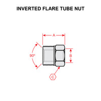 105X6   WEATHERHEAD INVERTED FLARE TUBE NUT