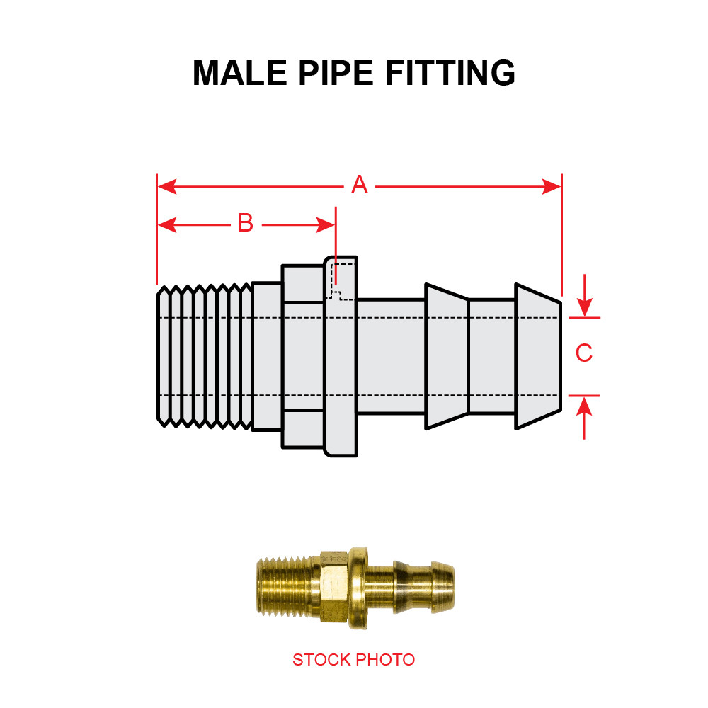 4738-4B SOCKETLESS MALE PIPE FITTING - Univair Aircraft Corporation