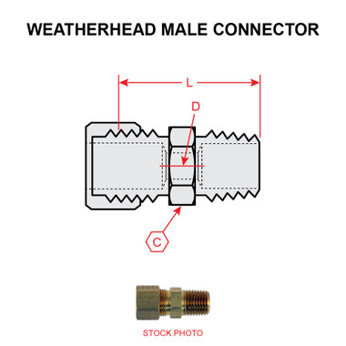 68X4 WEATHERHEAD MALE CONNECTOR - Univair Aircraft Corporation