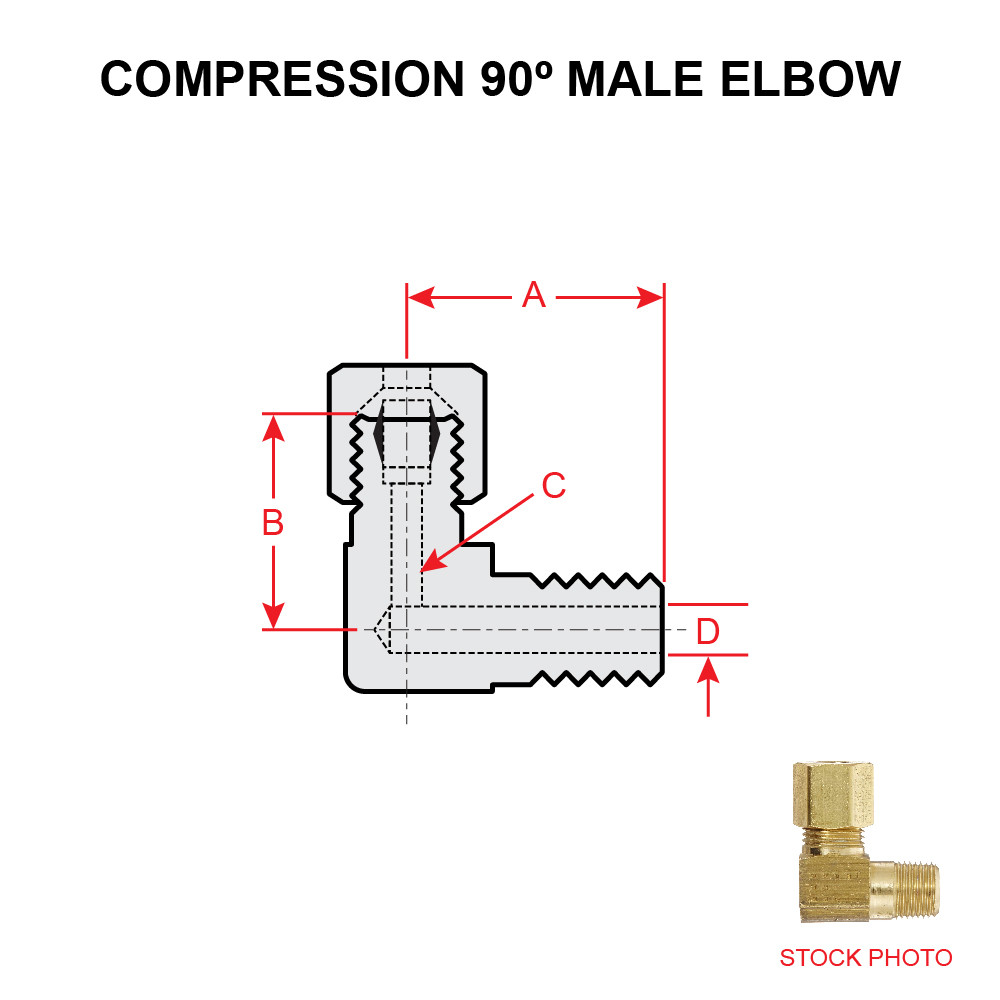 69X4 WEATHERHEAD COMPRESSION 90 DEGREE MALE ELBOW - Univair Aircraft ...