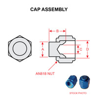 AN929-4D   CAP ASSEMBLY - ALUMINUM