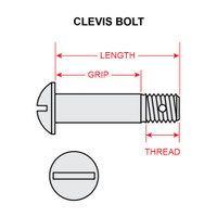AN28-44   CLEVIS BOLT - 1/2 X 2-51/64 INCH