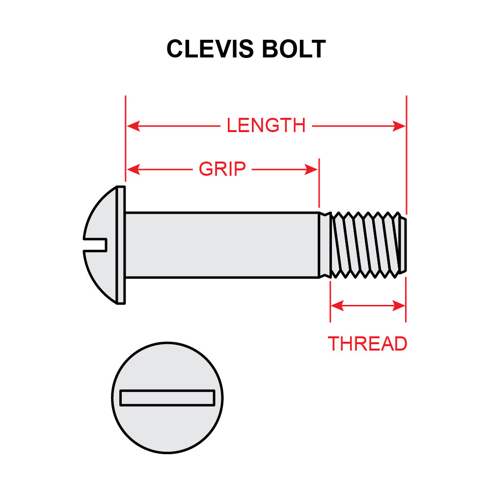 AN24-12A CLEVIS BOLT - 1/4 X 25/32 INCH - Univair Aircraft Corporation