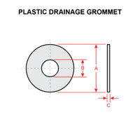 AN231-2   DRAINAGE GROMMET - 100 COUNT