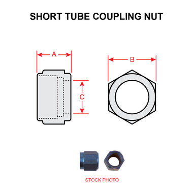 AN818-4 SHORT TUBE COUPLING NUT - Univair Aircraft Corporation