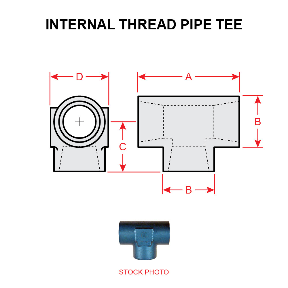 NOS 3/8” NPT Internal Thread Aluminium Tee Piece AN917-3D qty 1 S 