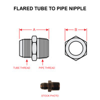 AN816-6B   FLARED TUBE TO PIPE NIPPLE