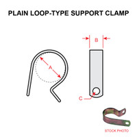 AN742-14   LOOP-TYPE SUPPORT CLAMP - PLAIN