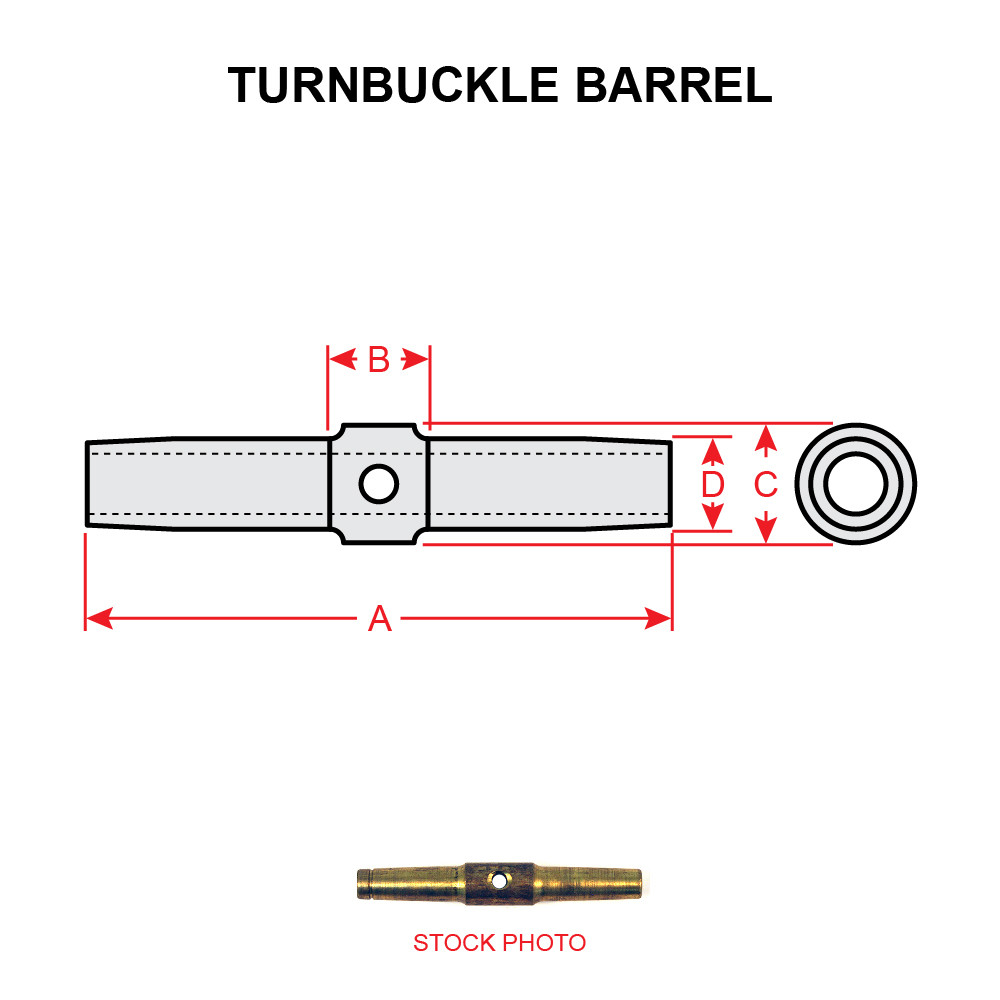 AN15580L TURNBUCKLE BARREL LONG Univair Aircraft Corporation