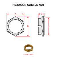 MS21025-24   HEXAGON CASTLE NUT