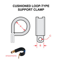 MS21919WDG10   LOOP-TYPE SUPPORT CLAMP - CUSHIONED
