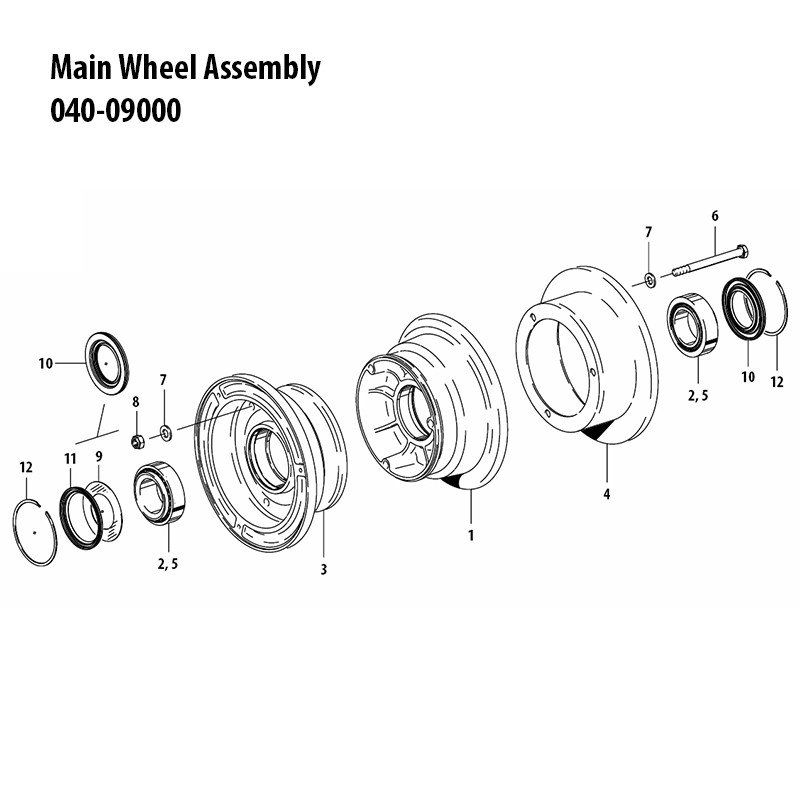 04009000 CLEVELAND MAIN WHEEL ASSEMBLY Univair Aircraft Corporation