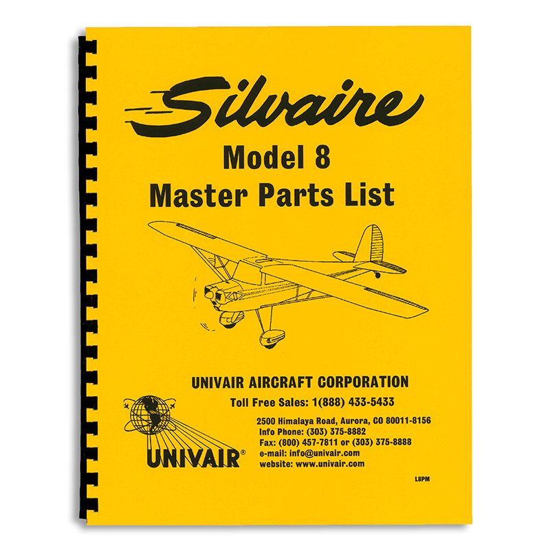 L8PM LUSCOMBE 8 SERIES MASTER PARTS MANUAL - Univair Aircraft Corporation