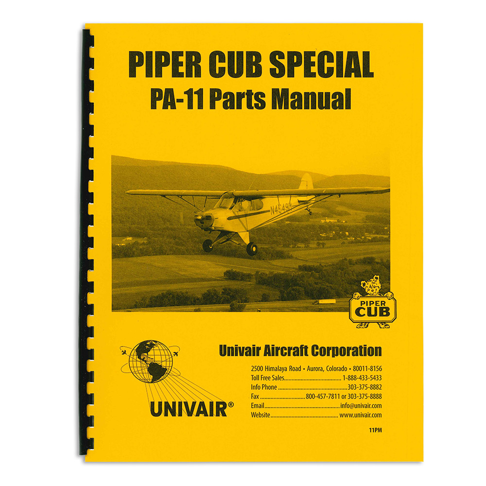 11pm Piper Pa 11 Parts Manual Univair Aircraft Corporation