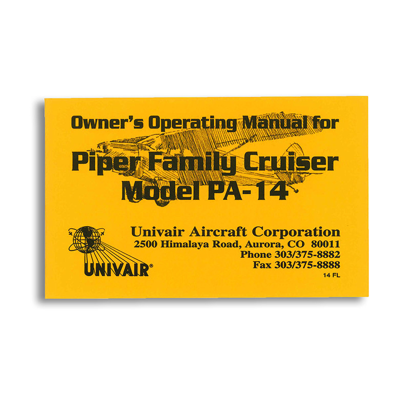 14FL PIPER PA14 OWNERS MANUAL Univair Aircraft Corporation