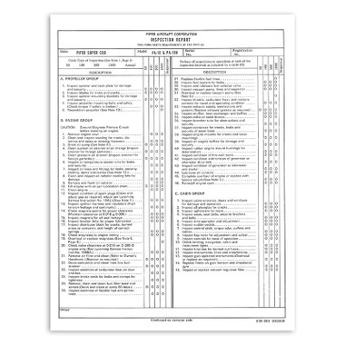 -230-202 PIPER PA-18 INSPECTION SHEET - Univair Aircraft Corporation