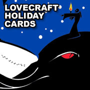 Cthulhu Christmas Cards! Featuring a poem from Lovecraft himself.