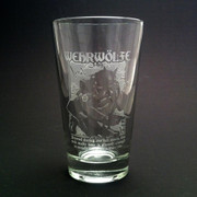 Your inner beast will love this beautifully etched beer glass.