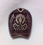 Tribal Cthulhu Wood pendant