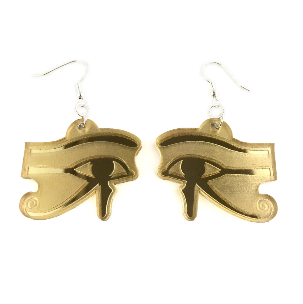 Fashion Handmade Simple Design Triangular Eye Egyptian Eye of Horus Earrings  Drop Earrings For Women