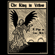 The King In Yellow woodcut print shirt